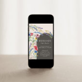 Wilde bloem Korm Floral Arch Bridesmaids Luncheon Kaart