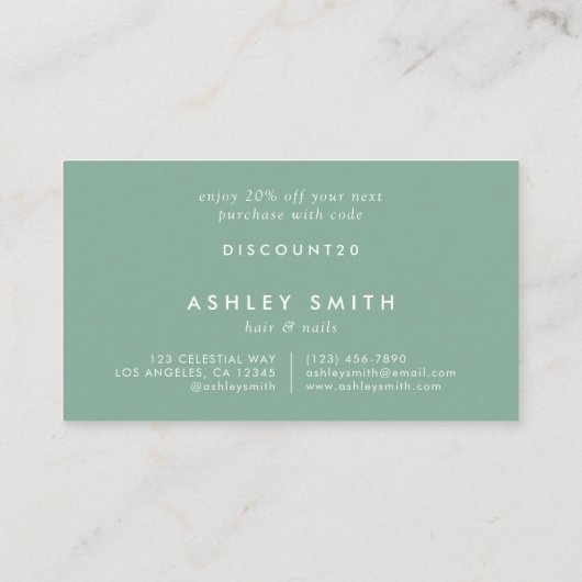 Wilde bloem kortingskaartje (Achterkant)