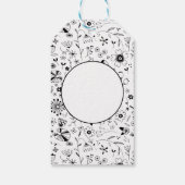 Wilde bloem Kunst Cadeaulabel (Achterkant)