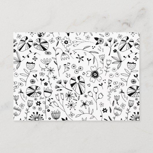 Wilde bloem Kunst Informatiekaartje (Achterkant)