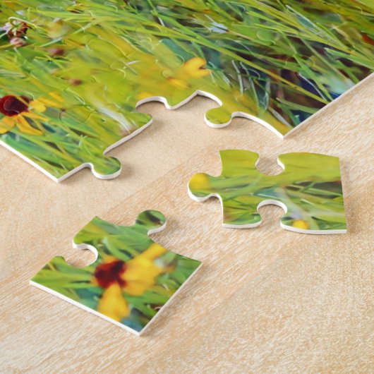 Wilde bloem Kunst Puzzle Legpuzzel (Zijkant)