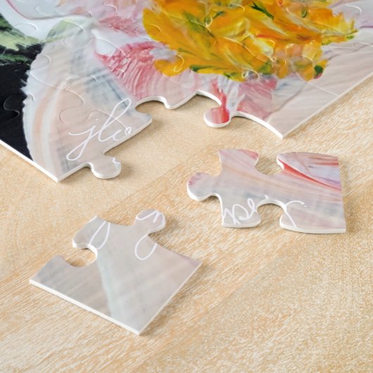 Wilde bloem Kunstpuzzel Legpuzzel (Zijkant)