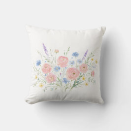 Wilde Bloem Kussen Zachte Botanische Decor