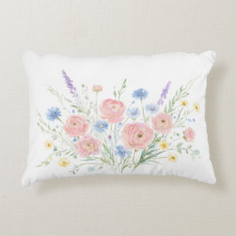 Wilde Bloem Kussen Zachte Botanische Decor