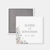 Wilde bloem laat flesjes los, behalve de datum mag magneet (Voorkant / Achterkant)