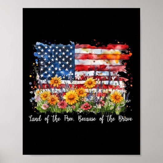 Wilde bloem Land Van De Vrijen Omdat De Dappere 4 Poster (Voorkant)