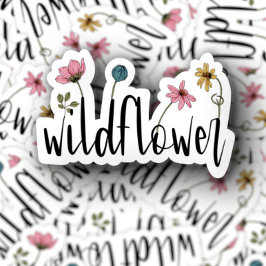 Wilde bloem Laptop Waterfles | Uitgesneden sticker