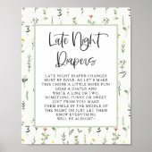 Wilde bloem Late Night Diapers Poster (Voorkant)