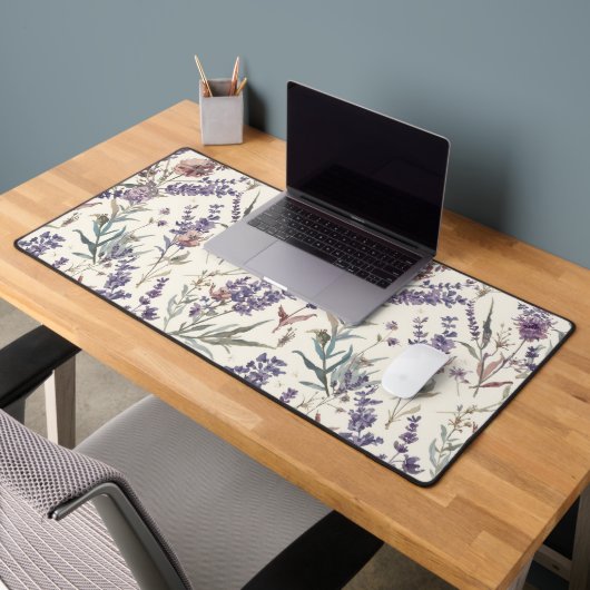 Wilde bloem lavendel boho botanisch bloemmotief bureaumat (Kantoor 2)