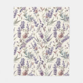 Wilde bloem lavendel boho botanisch bloemmotief fleece deken (Voorkant)