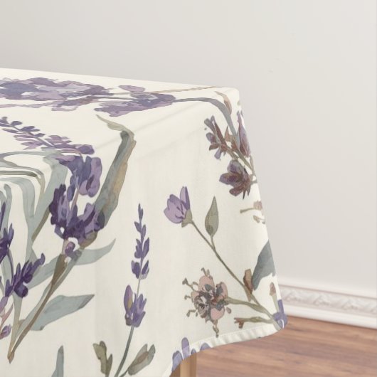 Wilde bloem lavendel boho botanisch bloemmotief tafelkleed (Voorbeeld)