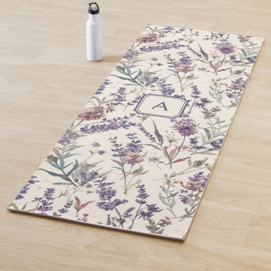 Wilde bloem Lavendel Boho Botanisch Bloemstuk Init Yogamat (In situ)