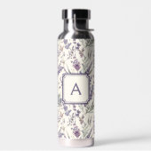 Wilde bloem lavendel Boho botanische bloem Initial Waterfles (Links)