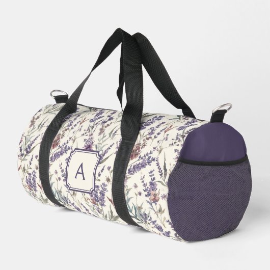 Wilde bloem Lavendel Boho Botanische Bloemige Mono Plunjezak (Rechterhoek)