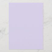 Wilde bloem lavendel en gele bloemige bruiloft menu (Achterkant)