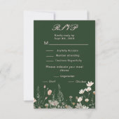 Wilde bloem Lente Blush Roze Bloem Bruiloft RSVP Kaartje (Voorkant)