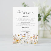 Wilde bloem lente details bijgevoegde kaart (Staand voorkant)