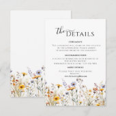 Wilde bloem lente details bijgevoegde kaart (Voorkant / Achterkant)