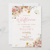 Wilde bloem Lente Meadow Garden Birthday Party Kaart (Voorkant)