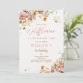 Wilde bloem Lente Meadow Garden Birthday Party Kaart (Staand voorkant)