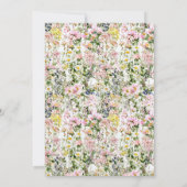 Wilde bloem Lente Zomer Bloemig Watercolor Doop Kaart (Achterkant)