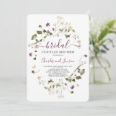 Wilde-bloem-lentesparen onder de dominee Uitnodigi Kaart (Staand voorkant)