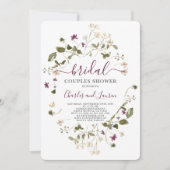 Wilde-bloem-lentesparen onder de dominee Uitnodigi Kaart (Voorkant)