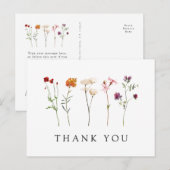 Wilde bloem Lesbische Pride Bloem Bruiloft Bedankt Briefkaart (Voorkant / Achterkant)