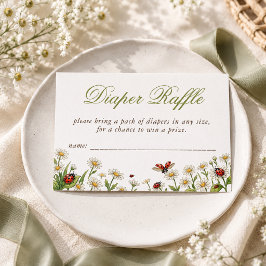 Wilde Bloem Lieveheersbeestje Meisje Baby Shower L Informatiekaartje