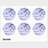 Wilde bloem Lila Periwinkle Weddenschap Ronde Sticker (Vel)