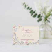 Wilde Bloem Luier Raffle Bijlage Kaart (Staand voorkant)