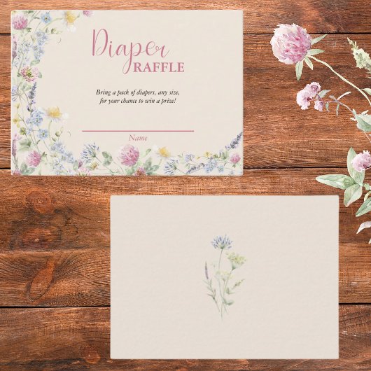Wilde Bloem Luier Raffle Bijlage Kaart