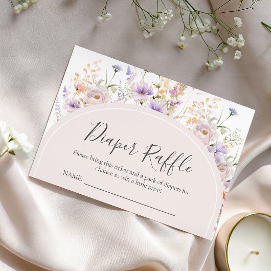 Wilde Bloem Luier Raffle Kaart