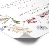 Wilde Bloem Luierspelbord Bord Bloemige Baby Showe Poster (Hoek)