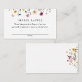 Wilde bloem Luierspoelkaart Informatiekaartje (Voorkant / Achterkant)