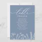 Wilde Bloem Maagdenpalm Trouw Stoelen Plattegrond Kaart (Voorkant)