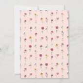 Wilde bloem maakt 1 meisje op de eerste verjaardag kaart (Achterkant)