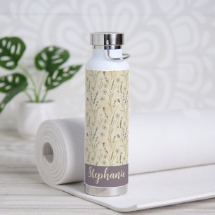Wilde Bloem Madeliefje Cottagecore Bloem Initialen Waterfles