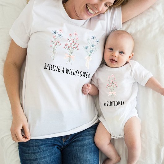 Wilde bloem, mammie en mini romper