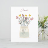 Wilde bloem Mason Jar Desserts Recipe Divider (Staand voorkant)