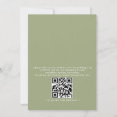 Wilde bloem Mason Jar Rustieke Budget QR Code Trou Kaart (Achterkant)