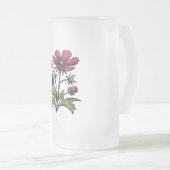 Wilde bloem matglas bierpul (Voorkant rechts)
