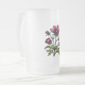 Wilde bloem matglas bierpul (Voorkant links)