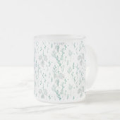 Wilde bloem matglas koffiemok (Voorkant rechts)