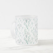 Wilde bloem matglas koffiemok (Voorkant links)