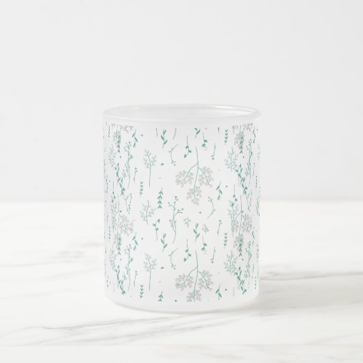 Wilde bloem matglas koffiemok (Center)