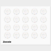 Wilde bloem Meisje Doop Ronde Sticker (Vel)