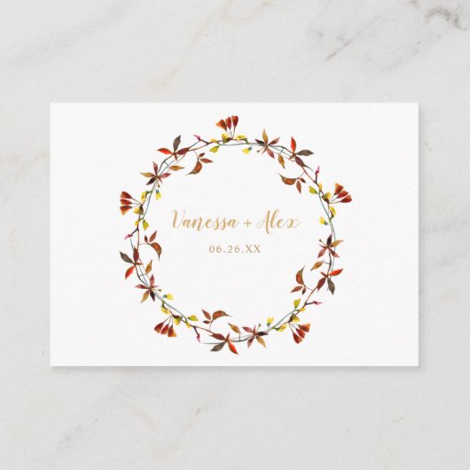 Wilde bloem met Honeymoon Fund vrijgezellenfeest Informatiekaartje (Achterkant)