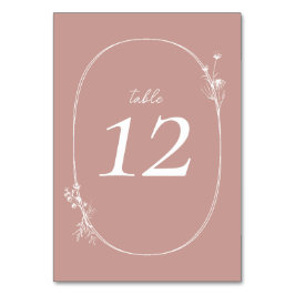 Wilde bloem met ivoren bruiloft kaart