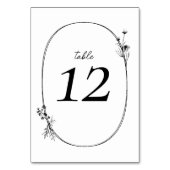 Wilde bloem met ivoren bruiloft kaart (Voorkant)